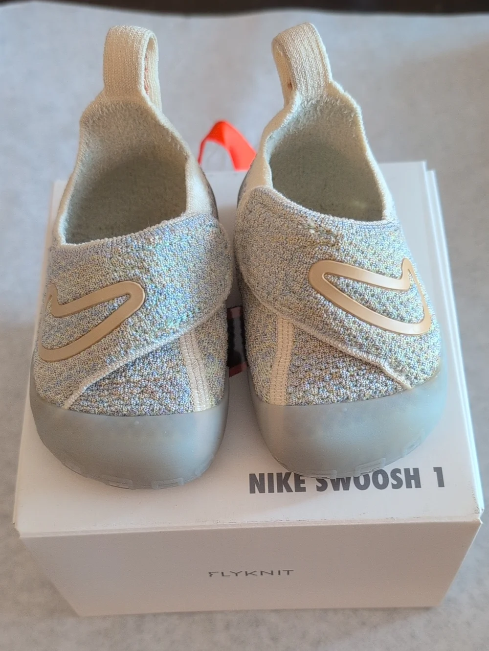 Nike Toddlers Swoosh 1 - Flyknit Slip-On Sneakers with Iridescent Knit